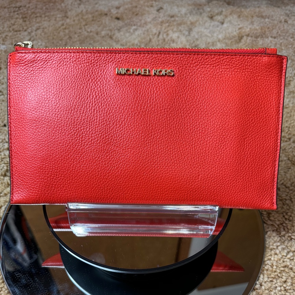 EUC, Michael Kors Red Large Wristlet
